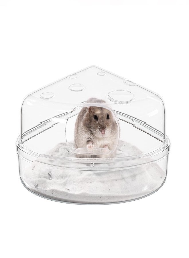 BUCATSTATE Hamster Sand Bath Box - Transparent Critter's Litter Box Sand Bath Shower Room & Digging Container Heighten Version for Guinea Pig Mice Gerbils or Other Small Pets (Small, Transparent) - Image 1